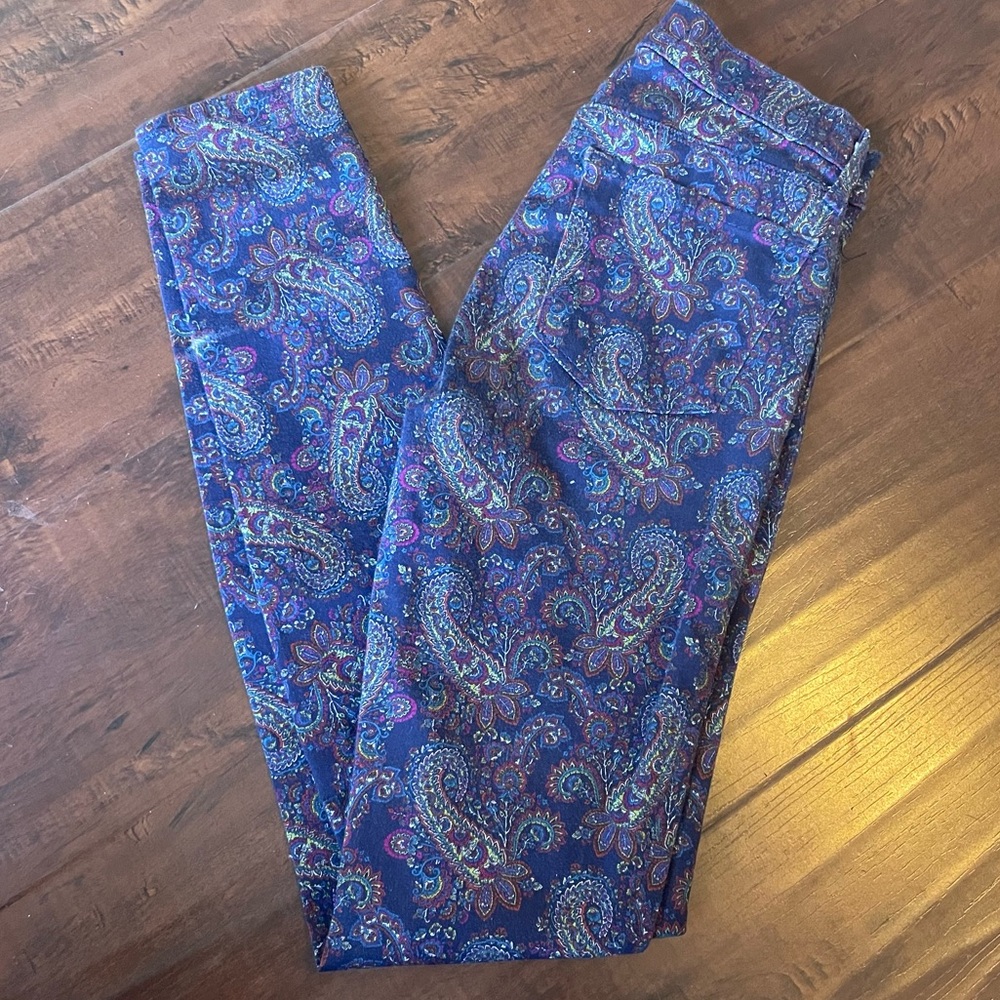 J Brand Paisley Patterned Jeans